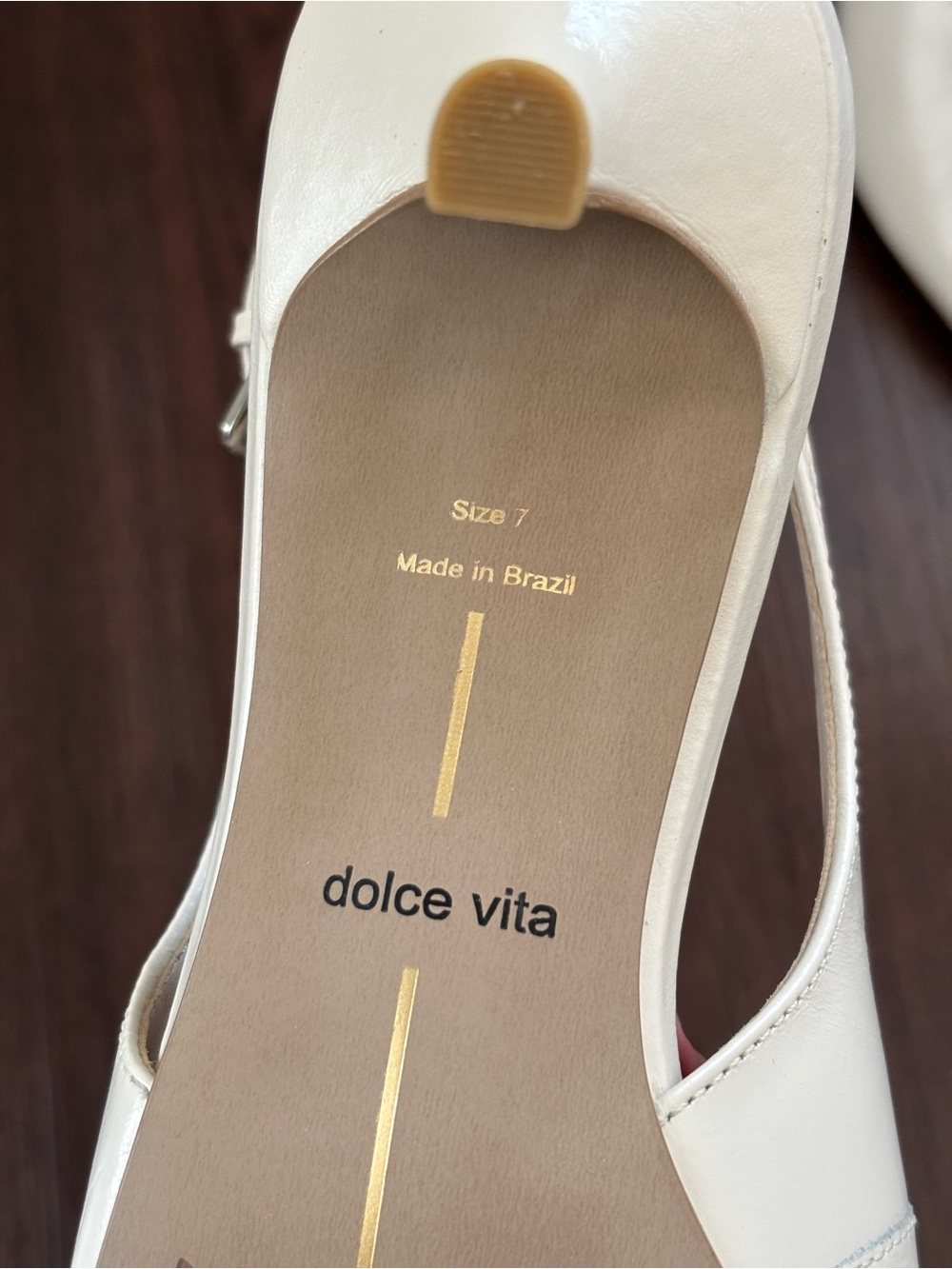 Dolce Vita Cream Pointed Slingback Kitten Heels — NWTs - Picture 8 of 11